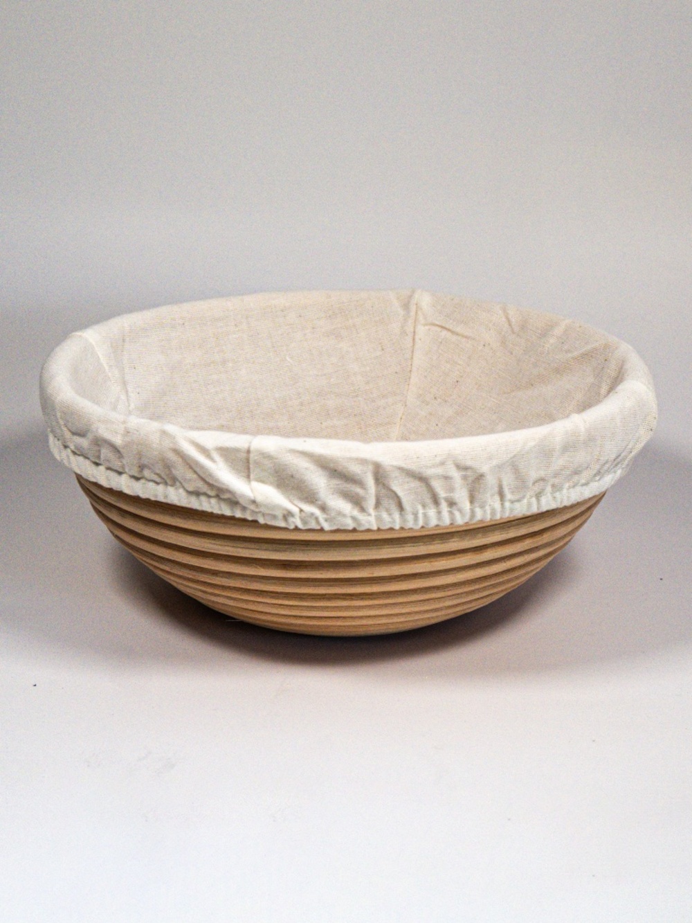 8" Round Banneton bread basket with cotton liner for sourdough NWT